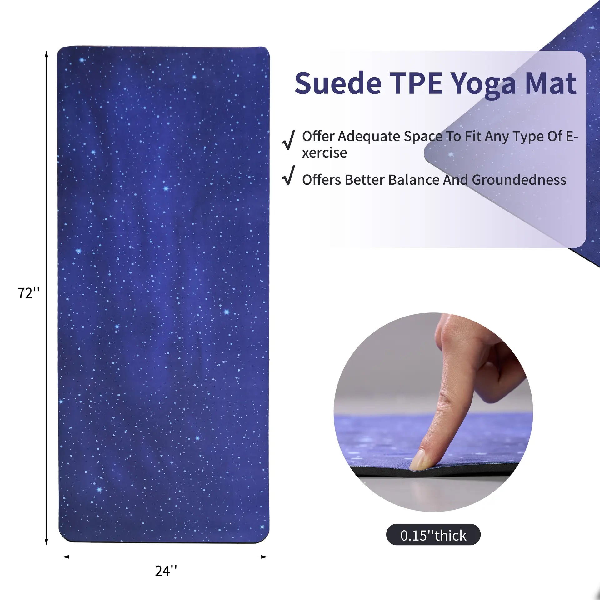 프린트된 논슬립 TPE 요가 매트 72 x 24인치 스 - Pilates X Yoga 리뷰 및 가격
